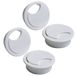 IPEA Kabeldoorvoer voor bureau, rond, wit, 4 stuks