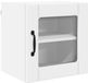 vidaXL - Wandglas - Kasten - LUCCA - Wit - 40 x 31 x 40 cm - Bewerkt hout