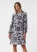 Comma Jurk Navy Dierenprint Lange Mouw A-lijn Viscose 44