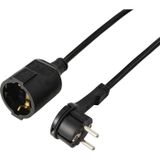 Sygonix SY-7165294 Stroom Verlengkabel 16 A Zwart 3.00 m H05VV-F 3G 1,5 mm²