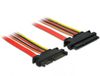 Delock SATA data- en voeding verlengkabel - 3,3V + 5V + 12V - SATA600 - 6 Gbit/s - 0,30 meter
