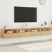 Meubles TV muraux 2 pièces 100x30x30 cm bois couleur chêne sonoma