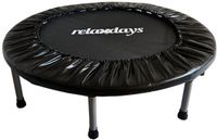 Merkloos Relaxdays Fitness trampoline - Ø 95 cm - opvouwbaar - zwart