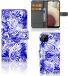 B2Ctelecom Telefoonhoesje met Naam Samsung Galaxy A12 Angel Skull Blauw