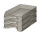Esselte Fusion A4 brievenbak, stapelbaar, opslag voor documenten, catalogi, brochures en tijdschriften, thuis/kantoor, gestructureerd patroon, 10 stuks, doorschijnende rook, 623690