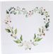 Santex Gastenboek/Receptieboek Bloemen - Bruiloft - Wit/Groen - 24 x 24 cm