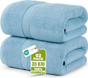 Utopia Towels - Luxueuze extra grote badhanddoek, 2-delig, 600 g/m², 100% ringgesponnen katoen, zeer absorberend en sneldrogend, zachte hotelkwaliteit (80 x 180 cm, hemelsblauw)