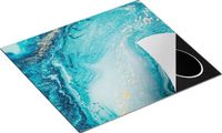 Chefcare Inductie Beschermer Abstracte Kunst Blauwe Oceaan - 57,6x51,6 cm
