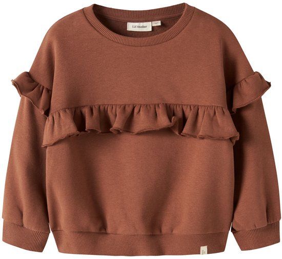 Lil' Atelier Sweatshirt Loose fit Maple Syrup Biologisch katoen Maat 110