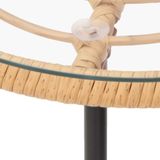 vidaXL 5-delige Tuinset Poly Rattan Bruin