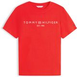 Tommy Hilfiger Dames T-shirt met Ronde Hals en Korte Mouwen van 100% Katoen - Maat S