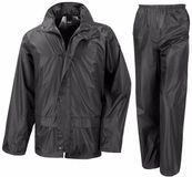 Result Zwart All Weather regenpak voor volwassenen S 38/48