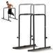 ROOTY Barre de dips - Calisthénie - Station de dips - Entraînement de force - Parallettes - 65.5x47.9x102.2cm - Noir - Jusqu'à 200kg