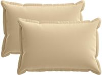 vidaXL - Kussensloop - 2 stuks - HOUTEN - Beige - 40 x 60 cm - Polyester