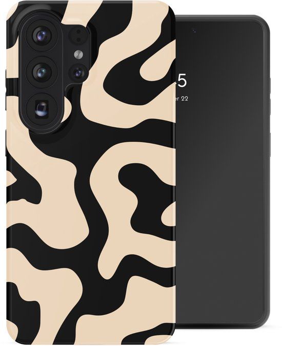 Selencia Hoesje - Geschikt voor Samsung Galaxy S26 Ultra - Backcover - Art Wave Black