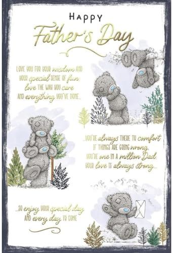 Me to You Tatty Teddy Father's Day Card 'One in a Million Dad' 6x9" - Official Collection