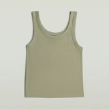 G-Star Slim rib tank t wmn Dames Tops M Katoen Elastaan Kaki