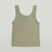 G-Star Slim rib tank t wmn Dames Tops M Katoen Elastaan Kaki