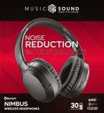 Music Sound Nimbus Bluetooth Headset Zwart