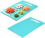 Plasticforte Planche à découper de cuisine - 2x - bleu - 27 x 16 cm - plastique
