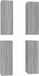 vidaXL TV-kast, 4 stuks, grijs Sonoma, 30,5 x 30 x 90 cm, Holzfaser