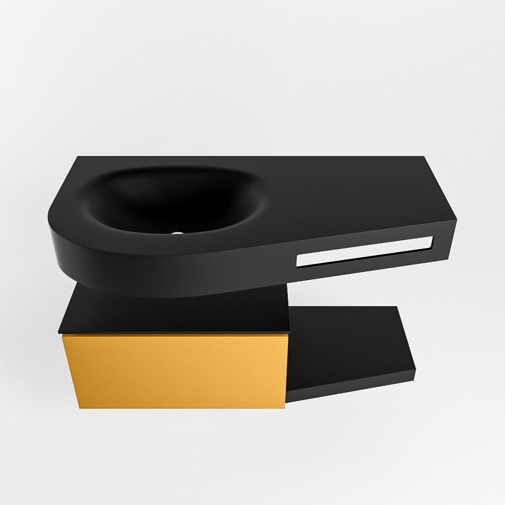 Mondiaz Riva Dulcet badkamermeubel links 100cm Urban Ocher