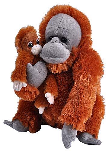 Wild Republic 23476 Moeder en Baby Orangoetan Pluche Gevuld Dier, Speelgoed, Geschenken voor Kinderen