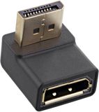 InLine DisplayPort adapter met DP_PWR - 90° haaks naar beneden - versie 1.2 (4K 60Hz) / zwart