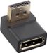 InLine DisplayPort adapter met DP_PWR - 90° haaks naar beneden - versie 1.2 (4K 60Hz) / zwart