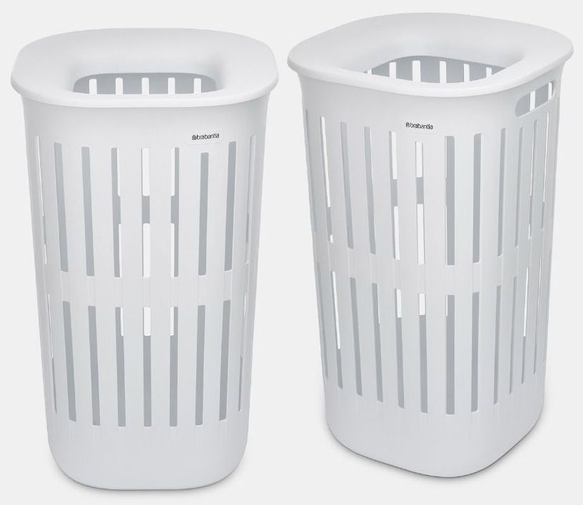 Brabantia Collect-It Wasmand - set van 2 - met Deksel - 55 l - White