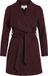 VILA VICOOLEY COLLAR BELT COAT - NOOS - Winetasting - Femme - Taille 36 - Doudoune