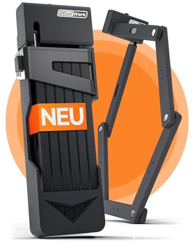 2Radwerk Fietsslot Secure Fold - ART gecertificeerd vouwslot, hoge veiligheid, e-bike, fietsslot met houder