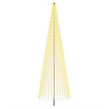 vidaXL LED Kerstboom 485 cm 1632 LED's Warmwit IJzer Zwart