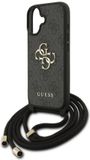 Guess Back Cover - iPhone 17 - Zwart - Crossbody 4G Big Logo - Cord Strap