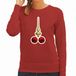 Bellatio Decorations Foute Kersttrui / sweater voor dames - kerstballen - PIEK - ondeugende kerst - rood XS