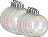 Decoris Kerstballen - 10x - transparant parelmoer - 8 en 10 cm - kunststof -kerstversiering