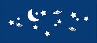 Crearreda White Stars Zelfklevende decoratie voor de kinderkamer – 21 g.