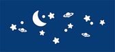 Crearreda White Stars Zelfklevende decoratie voor de kinderkamer – 21 g.