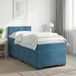Prolenta Maison Exclusive - Lit boxspring avec matelas bleu foncé 90 x 190 cm velours