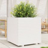 Maison Exclusive - Jardinière, blanc, 70 x 70 x 72 cm, pin massif