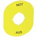 ABB MA6-1102 1SFA611930R1102 Panneau coup de poing verrouillable (l x h) 67 mm x 1 mm NOT-AUS Jaune 1 pièce(s)