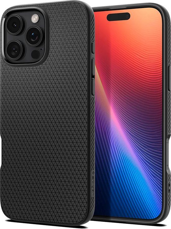 Spigen Liquid Air Case for Apple iPhone 16 Pro Max - Black TPU Back Cover