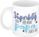 Bellatio Decorations Cadeau koffie/thee mok voor papa - blauw - super blij - keramiek - Vaderdag