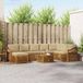 vidaXL Hoek loungeset 8 zitplaatsen Acacia hout Natuurlijk en beige