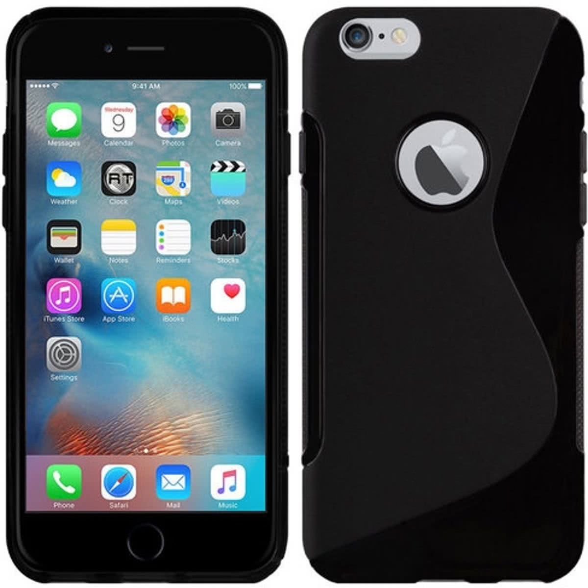 pearlycase Apple iPhone 6 Silicone Case s-style hoesje Zwart Apple iPhone 6 Silicone Case s-style hoesje Zwart