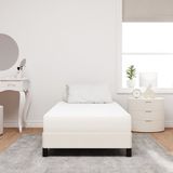 vidaXL Bedmatras met matras Crème 90 x 200 cm Stof