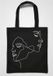 Mister Tee One Line Canvas Tote bag Zwart