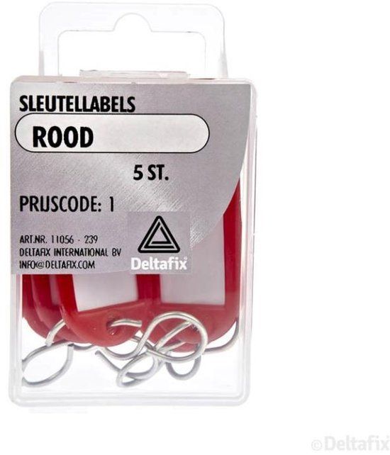 Deltafix Sleutellabels Rood 5 stuks