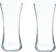 Atmosphera Bloemenvaas - 2 stuks - Taps model - Transparant - Glas - H30 x D14 cm