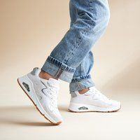 Skechers Uno Gen1 Wavy Shimmer Sneakers Wit